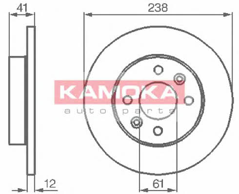 Kamoka 103110 Unventilated front brake disc 103110: Buy near me in Poland at 2407.PL - Good price!