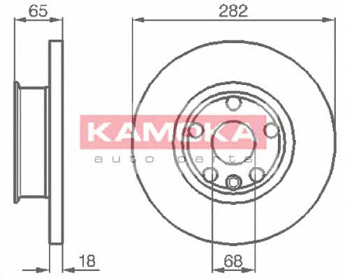 Kamoka 1031124 Тормозной диск передний невентилируемый 1031124: Отличная цена - Купить в Польше на 2407.PL!
