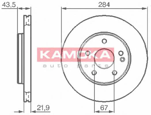Kamoka 1031176 Front brake disc ventilated 1031176: Buy near me in Poland at 2407.PL - Good price!