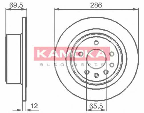 Kamoka 1031396 Тормозной диск задний невентилируемый 1031396: Купить в Польше - Отличная цена на 2407.PL!