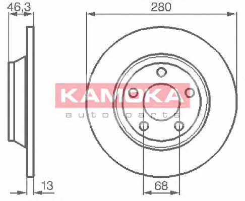 Kamoka 1031518 Тормозной диск передний невентилируемый 1031518: Отличная цена - Купить в Польше на 2407.PL!