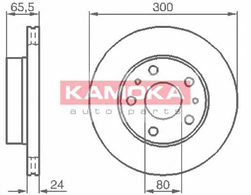 Kamoka 1031536 Front brake disc ventilated 1031536: Buy near me in Poland at 2407.PL - Good price!