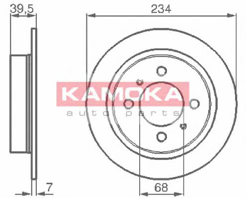Kamoka 1031580 Rear brake disc, non-ventilated 1031580: Buy near me in Poland at 2407.PL - Good price!