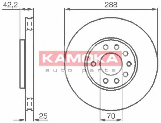 Kamoka 1031620 Тормозной диск передний вентилируемый 1031620: Отличная цена - Купить в Польше на 2407.PL!