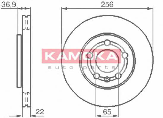 Kamoka 1031854 Front brake disc ventilated 1031854: Buy near me in Poland at 2407.PL - Good price!
