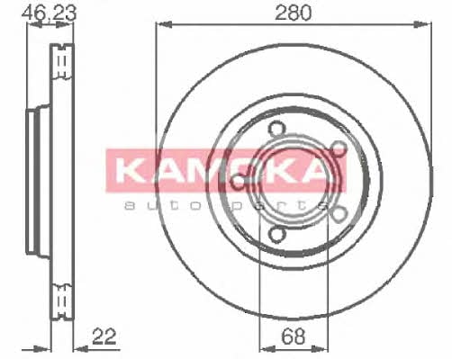 Kamoka 1032006 Front brake disc ventilated 1032006: Buy near me in Poland at 2407.PL - Good price!