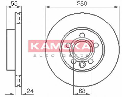 Kamoka 1032020 Тормозной диск передний вентилируемый 1032020: Отличная цена - Купить в Польше на 2407.PL!