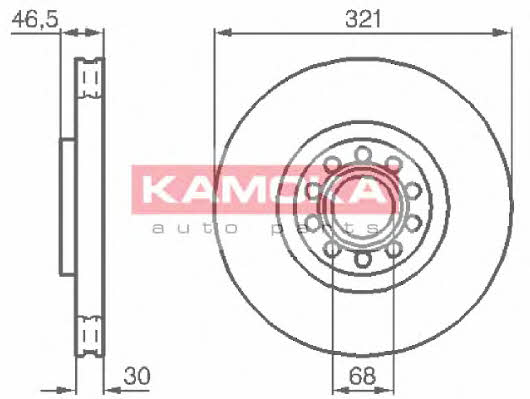 Kamoka 1032332 Front brake disc ventilated 1032332: Buy near me in Poland at 2407.PL - Good price!