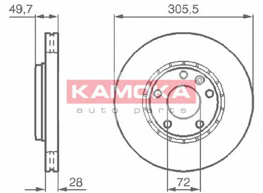 Kamoka 1032408 Front brake disc ventilated 1032408: Buy near me in Poland at 2407.PL - Good price!