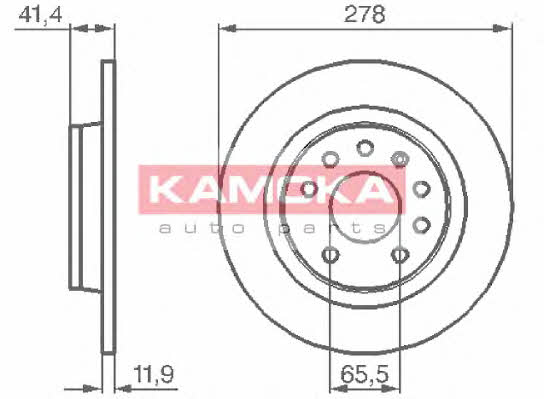 Kamoka 1032576 Rear brake disc, non-ventilated 1032576: Buy near me in Poland at 2407.PL - Good price!