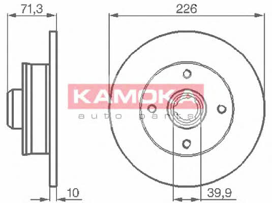 Kamoka 103274 Rear brake disc, non-ventilated 103274: Buy near me in Poland at 2407.PL - Good price!