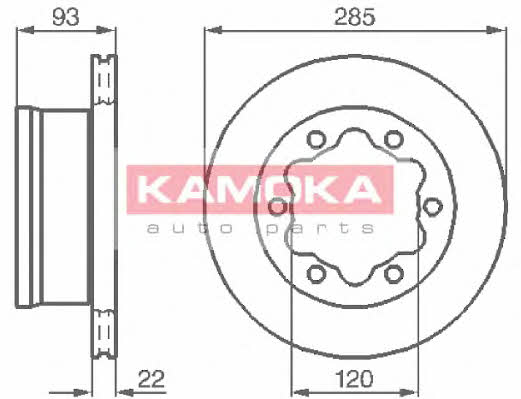 Kamoka 103382 Hintere belüftete Bremsscheibe 103382: Kaufen Sie zu einem guten Preis in Polen bei 2407.PL!