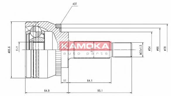 Kamoka 7056 Шарнір рівних кутових швидкостей (ШРКШ) 7056: Купити у Польщі - Добра ціна на 2407.PL!