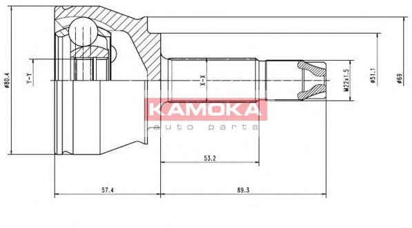 Kamoka 7136 CV joint 7136: Buy near me at 2407.PL in Poland at an Affordable price!