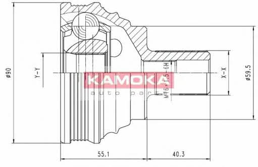 Kamoka 7338 Шарнир равных угловых скоростей (ШРУС) 7338: Купить в Польше - Отличная цена на 2407.PL!