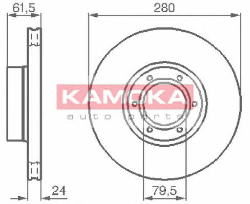 Kamoka 1032134 Front brake disc ventilated 1032134: Buy near me in Poland at 2407.PL - Good price!