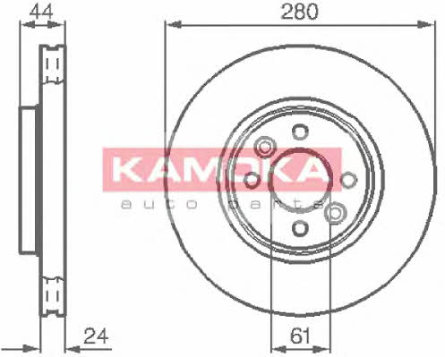 Kamoka 1032248 Front brake disc ventilated 1032248: Buy near me in Poland at 2407.PL - Good price!