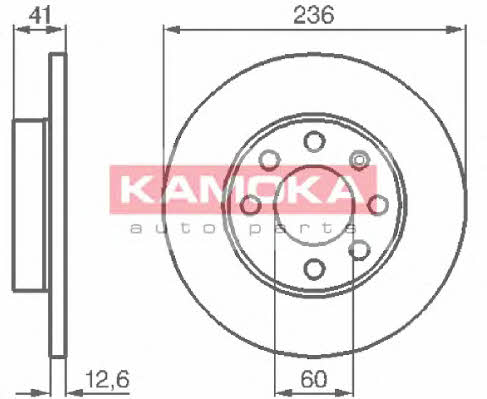 Kamoka 103232 Unventilated front brake disc 103232: Buy near me in Poland at 2407.PL - Good price!