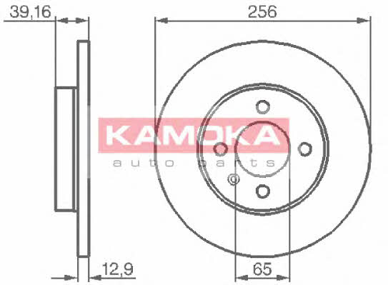 Kamoka 103410 Unventilated front brake disc 103410: Buy near me in Poland at 2407.PL - Good price!