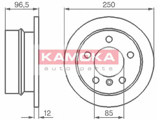 Kamoka 103454 Rear brake disc, non-ventilated 103454: Buy near me in Poland at 2407.PL - Good price!