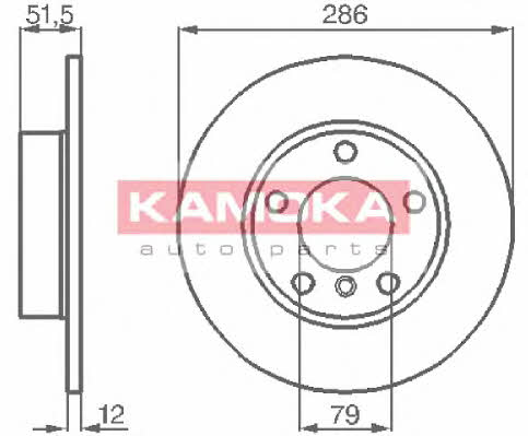 Kamoka 103496 Тормозной диск передний невентилируемый 103496: Отличная цена - Купить в Польше на 2407.PL!