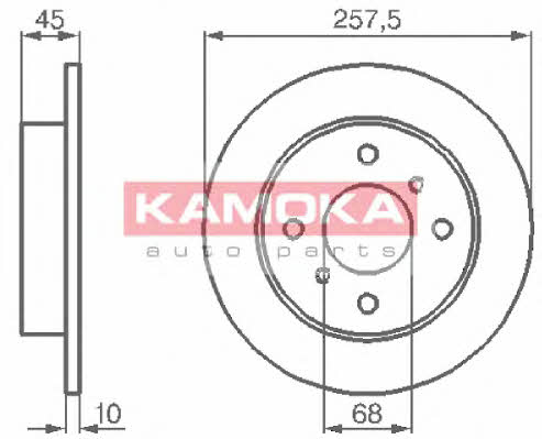 Kamoka 103534 Rear brake disc, non-ventilated 103534: Buy near me in Poland at 2407.PL - Good price!