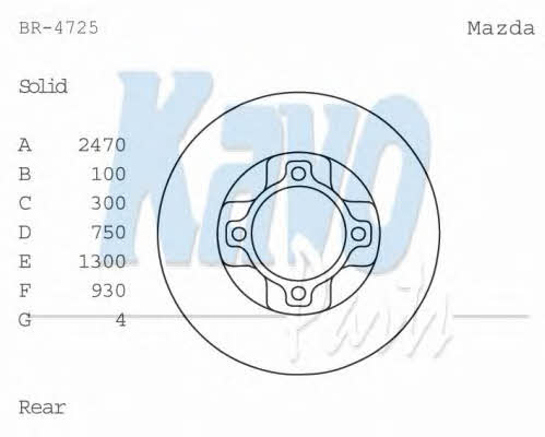 Kavo parts BR-4725 Диск тормозной BR4725: Отличная цена - Купить в Польше на 2407.PL!
