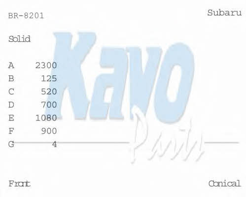 Kavo parts BR-8201 Unbelüftete Bremsscheibe vorne BR8201: Kaufen Sie zu einem guten Preis in Polen bei 2407.PL!