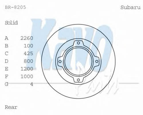 Kavo parts BR-8205 Тормозной диск задний невентилируемый BR8205: Купить в Польше - Отличная цена на 2407.PL!