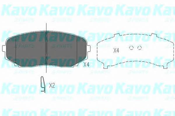 Гальмівні колодки передні, комплект Kavo parts KBP-4558