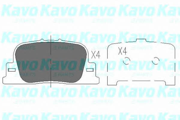 Гальмівні колодки задні, комплект Kavo parts KBP-9069