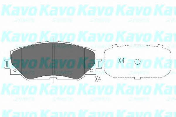 Scheibenbremsbeläge vorne eingestellt Kavo parts KBP-9120