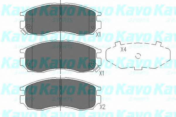 Тормозные колодки дисковые передние, комплект Kavo parts KBP-5502