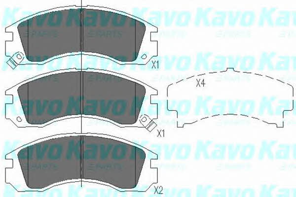 Front disc brake pads, set Kavo parts KBP-5503