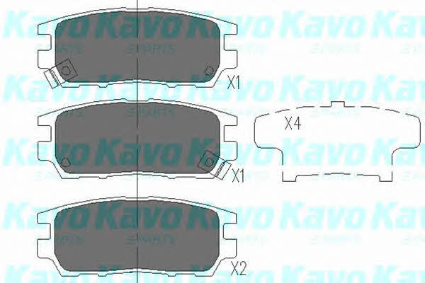 Тормозные колодки дисковые задние, комплект Kavo parts KBP-5504