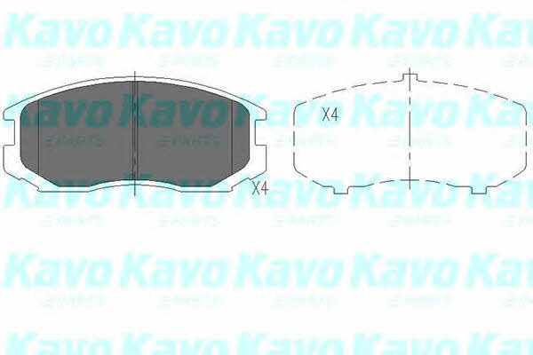 Тормозные колодки дисковые задние, комплект Kavo parts KBP-5505