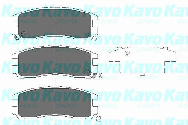 Тормозные колодки дисковые задние, комплект Kavo parts KBP-5509