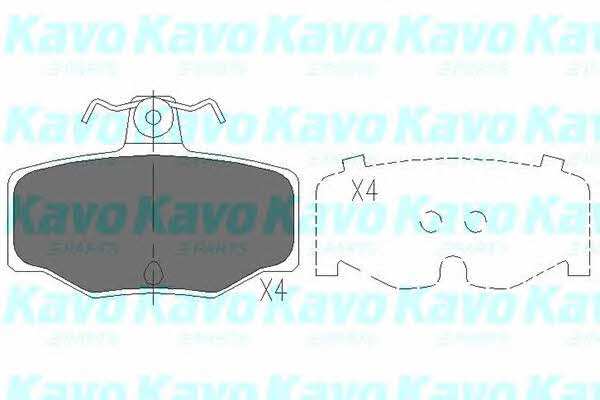 Scheibenbremsbeläge hinten eingestellt Kavo parts KBP-6511