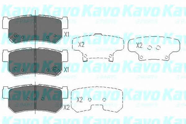 Klocki hamulcowe tylne, komplet Kavo parts KBP-7501