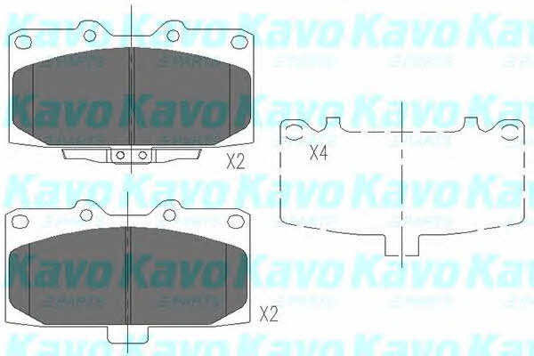 Klocki hamulcowe przód, komplet Kavo parts KBP-8003