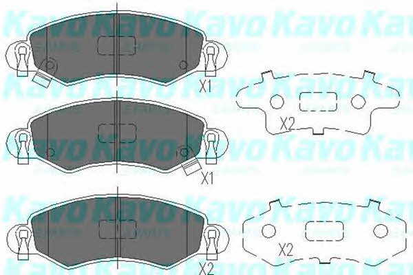 Klocki hamulcowe przód, komplet Kavo parts KBP-8508