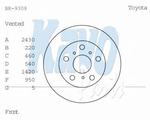 Kavo parts BR-9308 Tarcza hamulcowa BR9308: Dobra cena w Polsce na 2407.PL - Kup Teraz!