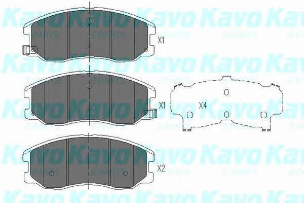 Klocki hamulcowe przód, komplet Kavo parts KBP-1009