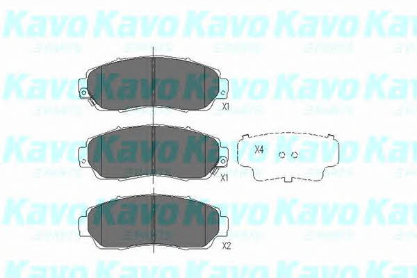 Klocki hamulcowe przód, komplet Kavo parts KBP-2046