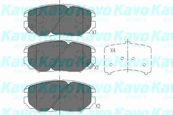 Тормозные колодки дисковые передние, комплект Kavo parts KBP-3020