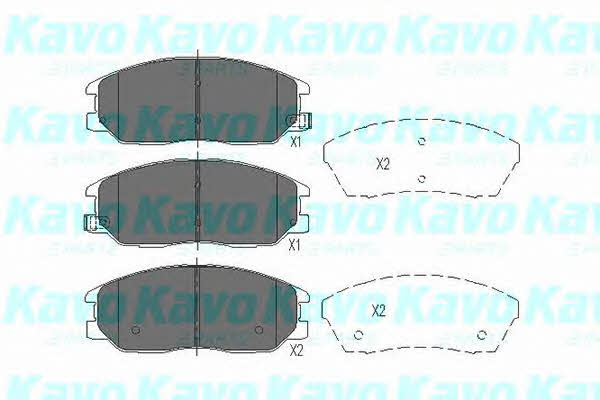 Klocki hamulcowe przód, komplet Kavo parts KBP-3021