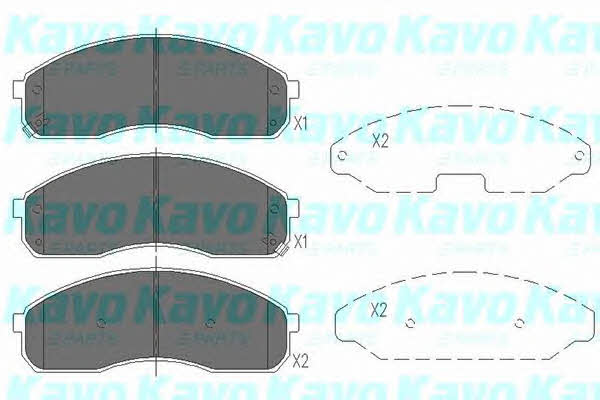 Klocki hamulcowe przód, komplet Kavo parts KBP-4012