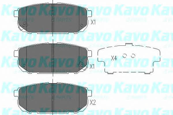 Гальмівні колодки задні, комплект Kavo parts KBP-4015