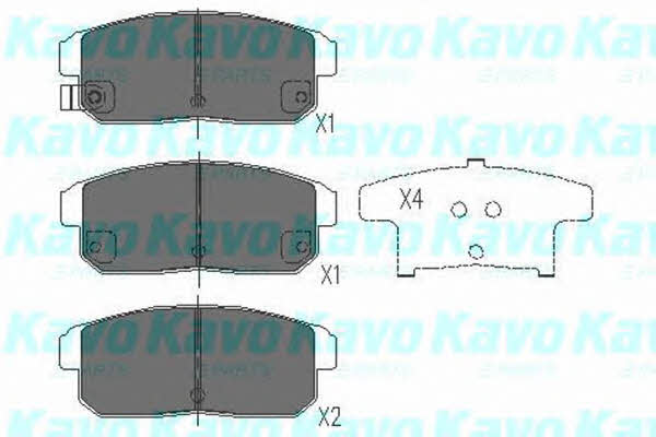 Klocki hamulcowe tylne, komplet Kavo parts KBP-4547