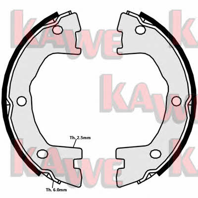 Kawe 09250 Parking brake shoes 09250: Buy near me in Poland at 2407.PL - Good price!